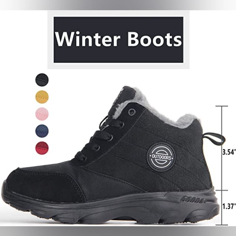 (5-3262) Weweya Women's Snow Boots Fur Lined Booties Sz 39 (8.5)